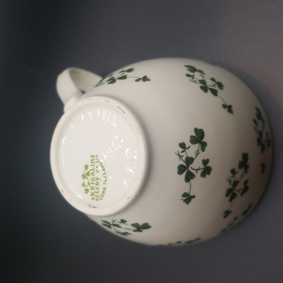 Carrigaline Green Shamrock Teacup and Saucer Set, Made in Cork Ireland - Picture 5 of 7